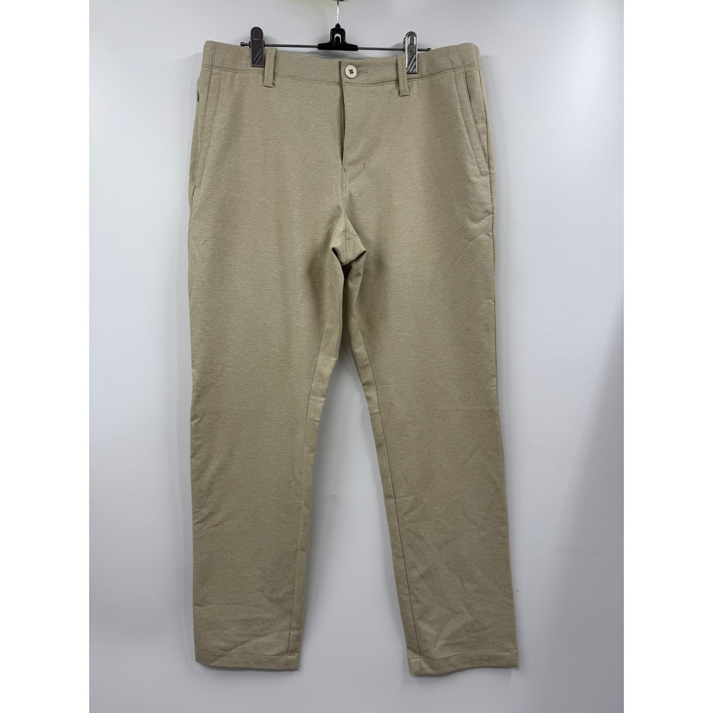 Tommy Bahama Boracay Khaki Tan Marled Flat On Par Front Pants Mens 34x27